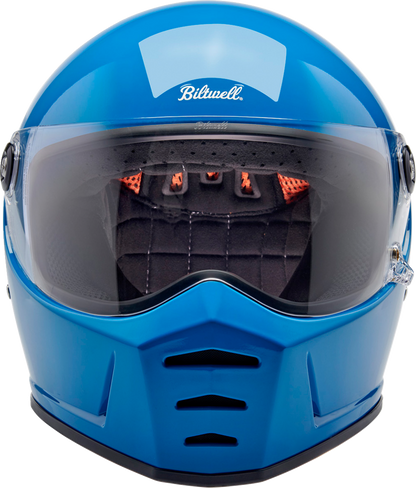 BILTWELL Lane Splitter helmet in gloss Tahoe Blue, XL size, featuring a sleek motorcycle helmet design with a smooth finish.
