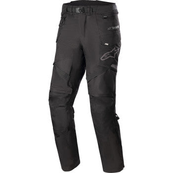 Alpinestars Monteira Drystar XF motorcycle pants in black, size 3XL, showing durable fabric and protective knee areas.