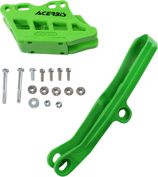 ACERBIS Chain Guide 2.0 and Slider Kit - Kawasaki - Green 2734950006 - Howling Moto