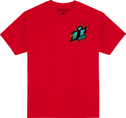 Bill's Exhausts ICON Munchies™ Heather Red T-Shirt in XL, showing the front design and fabric texture.