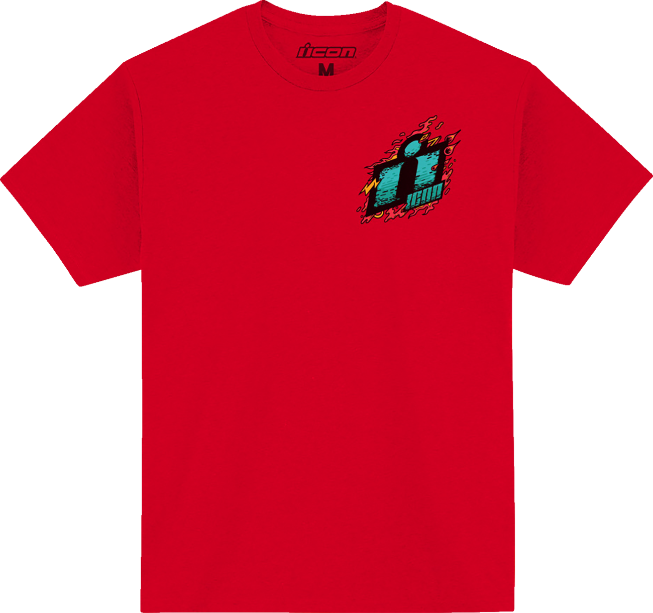 Bill's Exhausts ICON Munchies™ Heather Red T-Shirt in 2XL, front view showing the graphic design and fit.
