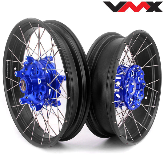VMX 19" 17" Inch Tubeless Rims for BMW R1200GS R1200GS Adventure 2013-2020 Blue Hub & Black Rim - Howling Moto
