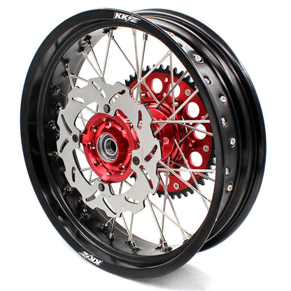KKE 17 inch Supermoto Wheels Rims for HONDA XR650L 1993-2024 Red Hub Discs - Howling Moto