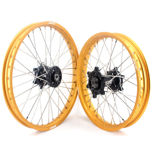 KKE 21 & 19 Dirt Bike Gold Rims for Suzuki RM125 2001-2007 RM250 2008 - Howling Moto