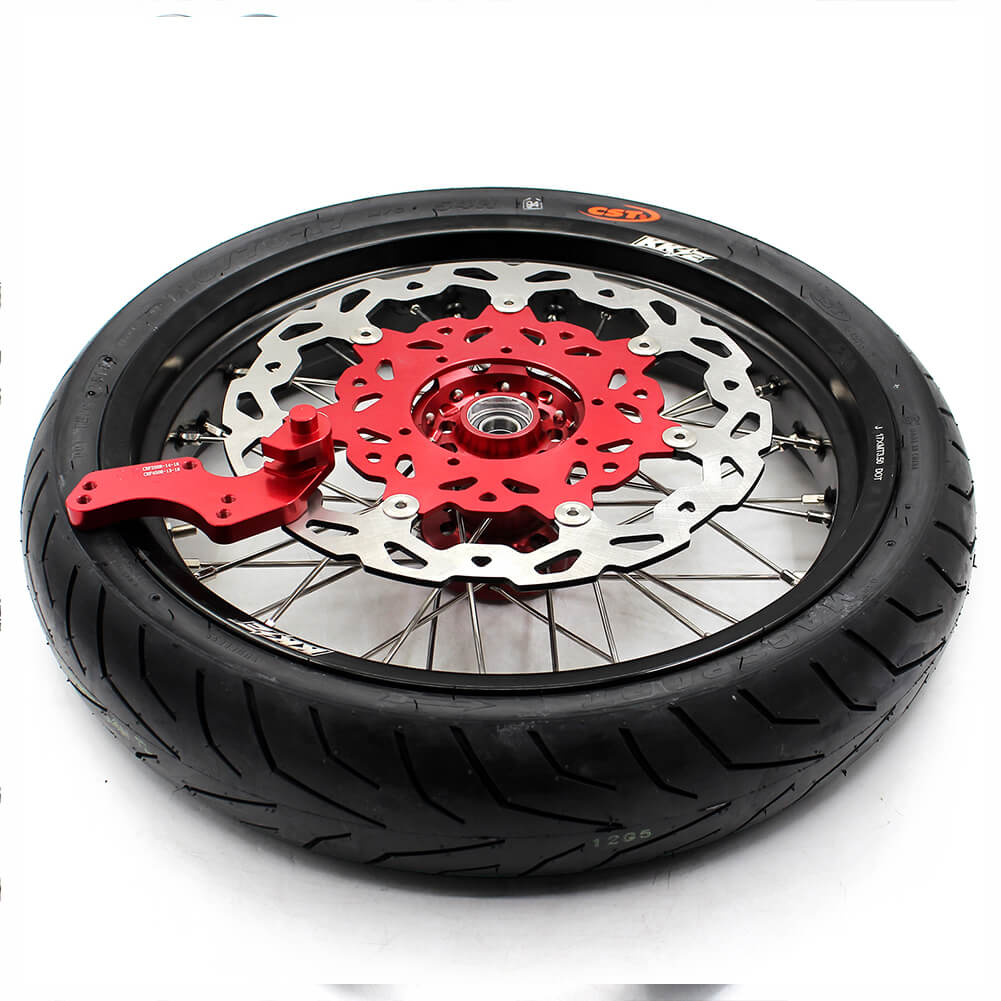 KKE 3.5 & 4.25 Supermoto Tires Rims Fit For HONDA CRF250X CRF450X 2005-2018 - Howling Moto