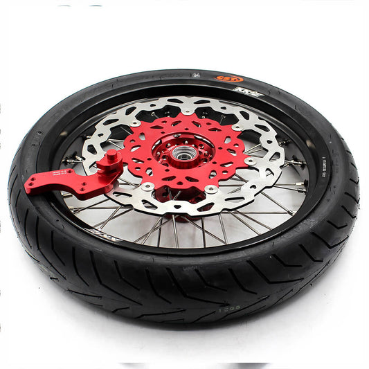 KKE 3.5 & 4.25 Supermoto Tires Rims Fit For HONDA CRF250X CRF450X 2005-2018 - Howling Moto