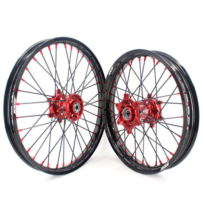KKE 21 & 19 MX Rims for Suzuki RMZ250 2007-2024 RMZ450 2005-2024 Black Spokes - Howling Moto