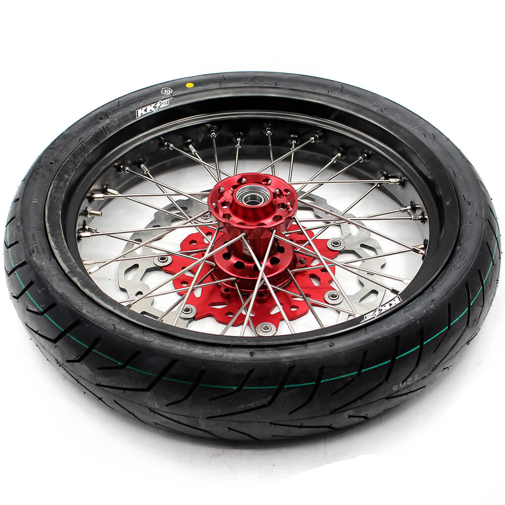KKE 3.5 & 4.25 Supermoto Tires Rims Fit For HONDA CRF250X CRF450X 2005-2018 - Howling Moto