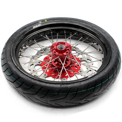 KKE 3.5 & 4.25 Supermoto Tires Rims Fit For HONDA CRF250X CRF450X 2005-2018 - Howling Moto