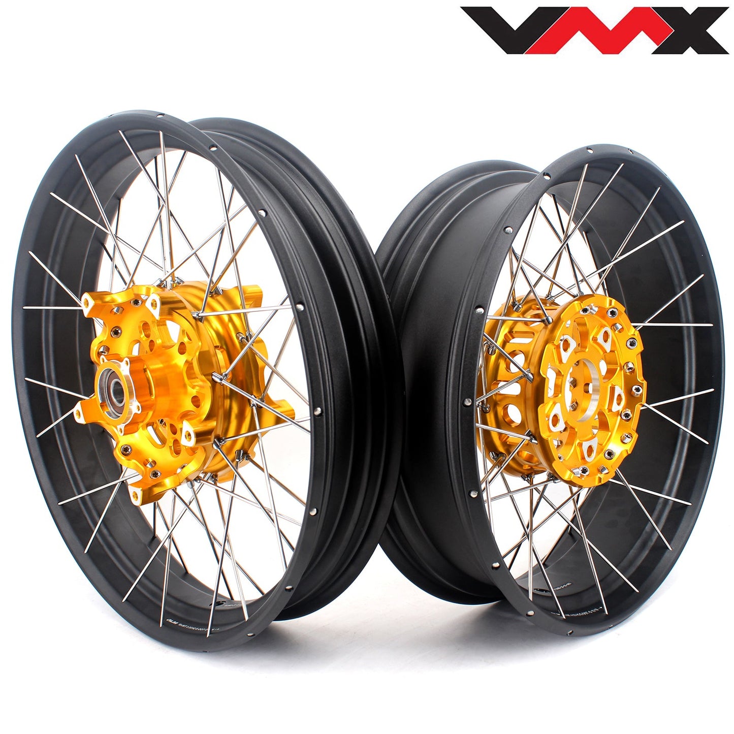 VMX 19" 17" Tubeless Wheels For BMW R1200GS R1200GS Adventure 2013-2020 Gold Hub&Black Rim - Howling Moto