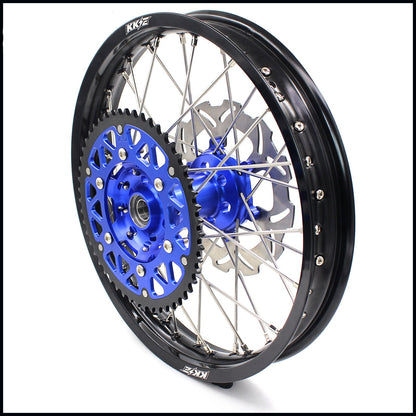 KKE 21"/18" Enduro Dirtibke Wheels For YAMAHA YZ125 YZ250 1999-2016 YZ250F YZ450F 2003-2015 Blue&Black With Disc - Howling Moto