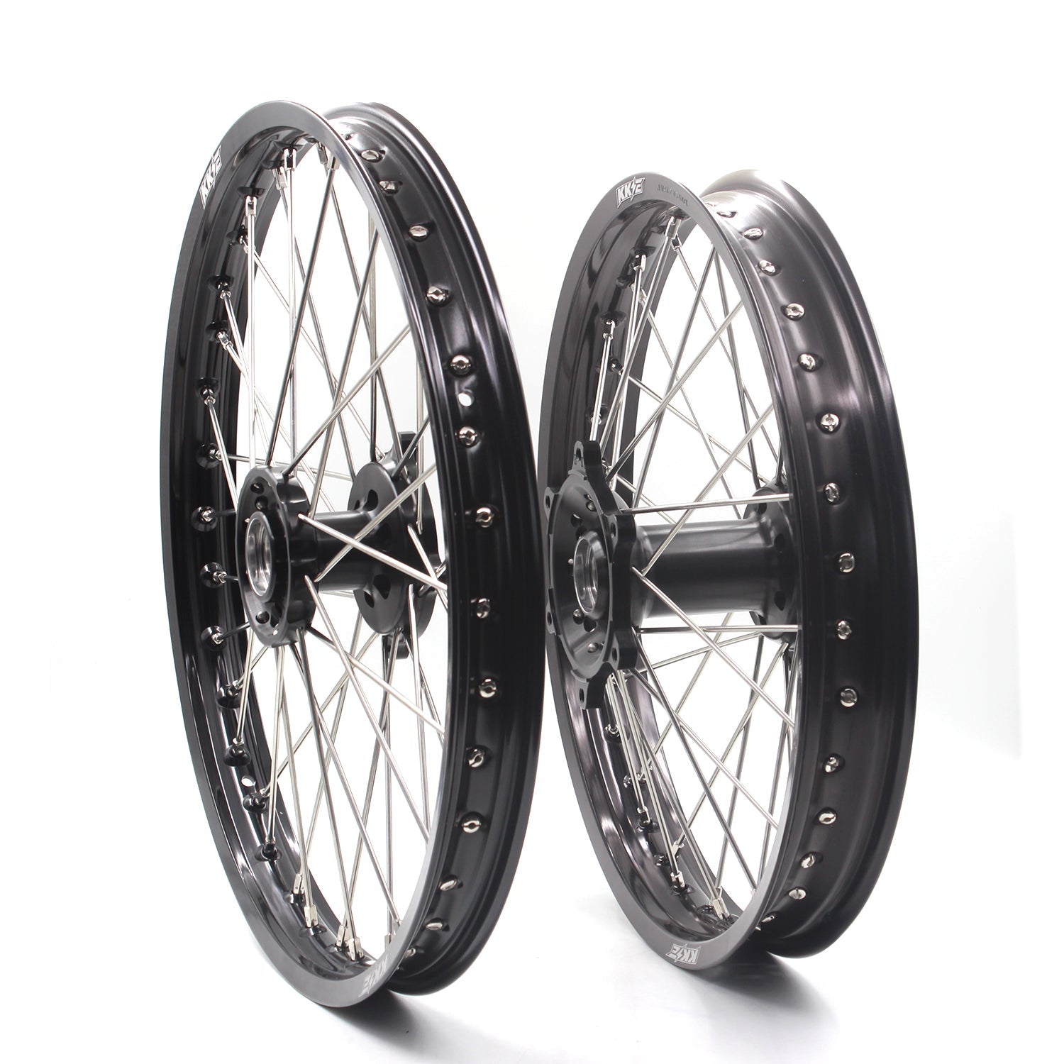 KKE 21 & 18 Enduro Wheels Rims for Husqvarna TE TC FE FC SMR TXC  2000-2013 Red Hubs - Howling Moto
