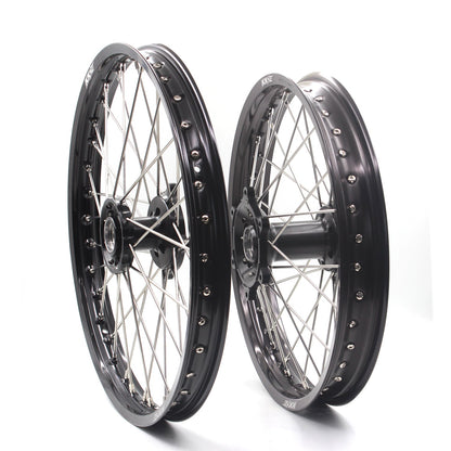 KKE 21 & 18 Enduro Wheels Rims for Husqvarna TE TC FE FC SMR TXC  2000-2013 Red Hubs - Howling Moto