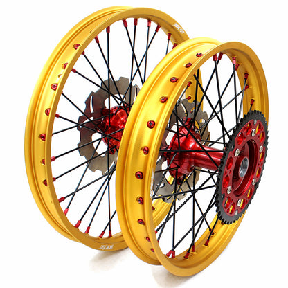 KKE 21inch 19inch Dirt Bike Wheels With Gold Rims For HONDA CRF250R CRF450R CR125R CR250R 2002-2013