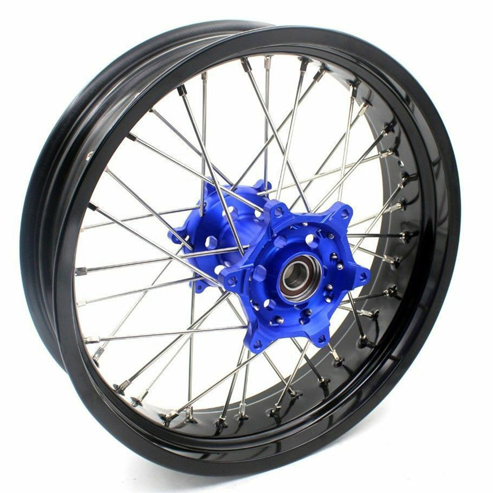 KKE 17Inch KX250F KX450F 2006-2021 For KAWASAKI Supermoto Alloy Wheels Rim Blue - Howling Moto