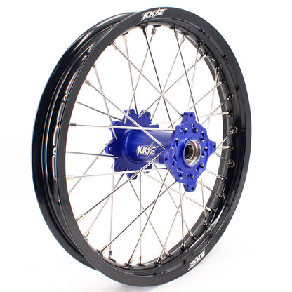 KKE 21 & 18 Enduro Rims for TM EN MX SMR 125-300 Blue Hub Black Rims - Howling Moto