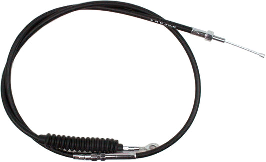Motion Pro black vinyl clutch LW cable part 06-0147, close-up of the durable motorcycle clutch cable with black vinyl coating.