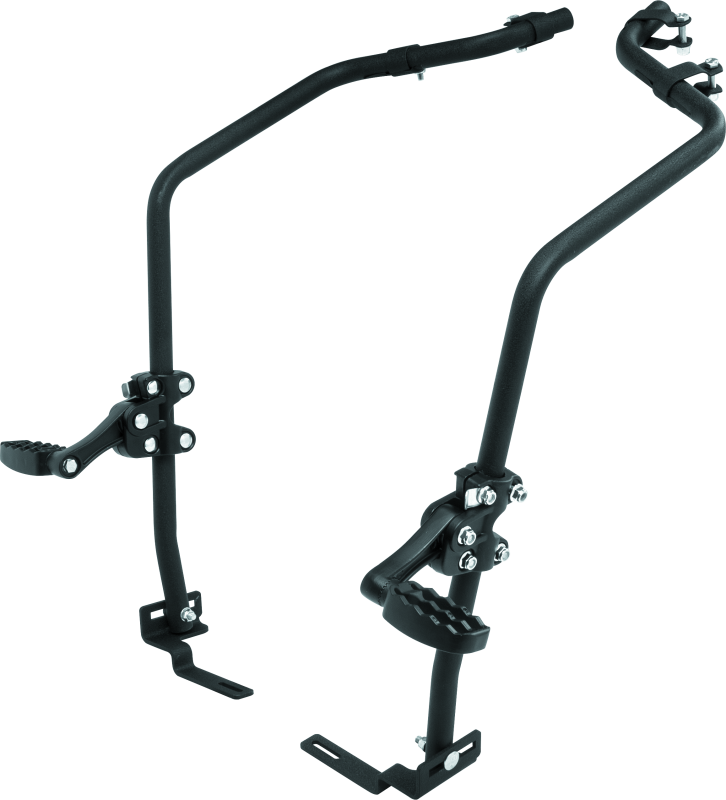 Set of two QuadBoss Yamaha YFM700 Grizzly Fender Protectors for 2016-2024 models, shown in black with mounting hardware.