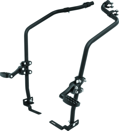 Set of two QuadBoss Yamaha YFM700 Grizzly Fender Protectors for 2016-2024 models, shown in black with mounting hardware.