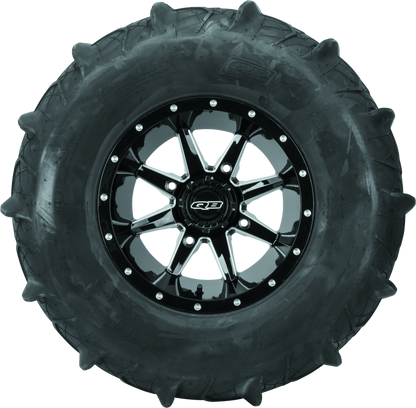 QuadBoss Slicer 14x10 PowerSports wheel with 4/156 bolt pattern and 5+6 offset, designed for off-road vehicles.