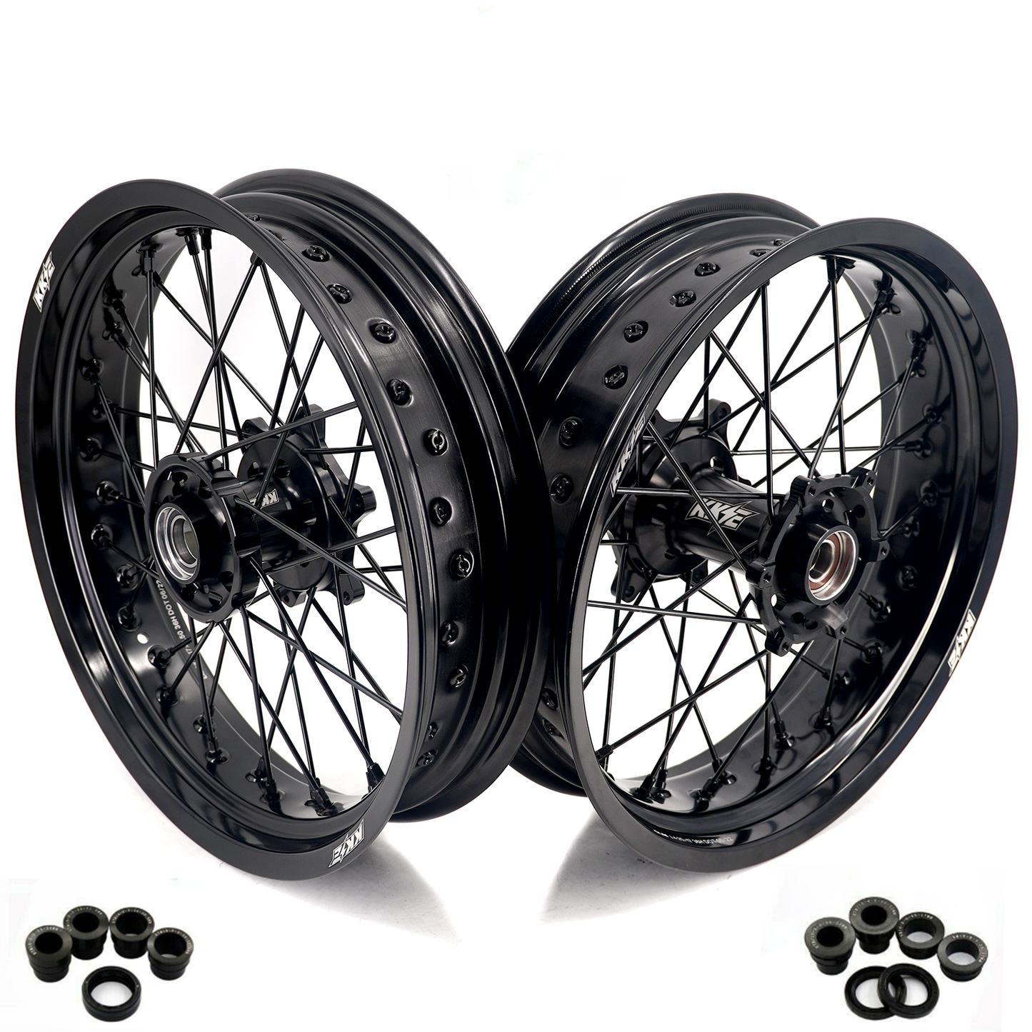 KKE 3.5*17'' & 4.25*17'' Supermoto Wheels Rims Fit STARK VARG MX EX Electric Dirt Bike All Black