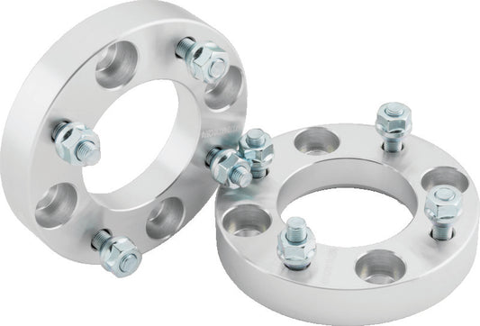 QuadBoss wheel spacer with 3-inch diameter, M12 x 1.25 thread, designed for 4/156 bolt pattern, shown with metal finish and threaded studs.