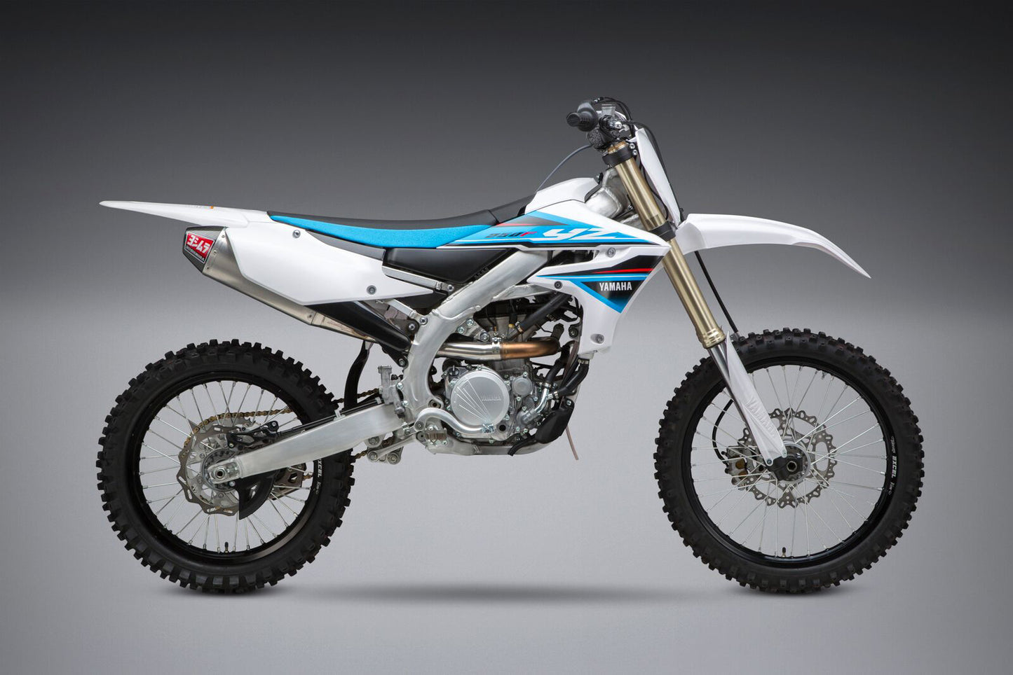 YOSHIMURA RS-4 exhaust slip-on with header, canister, and end cap for enhanced motorcycle performance