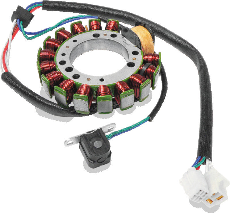 QuadBoss Stator part 463741 for Yamaha YFM350 and YFM400 models, showing the electrical component with coil and mounting points.