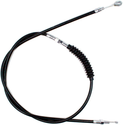 Black vinyl clutch cable from MOTION PRO, part 06-0203, with visible cable ends and protective outer sheath.