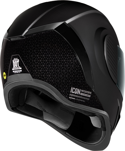 Black ICON Airform™ Counterstrike helmet with MIPS® technology, 2XL size, featuring sleek design and ventilation for safety and comfort.