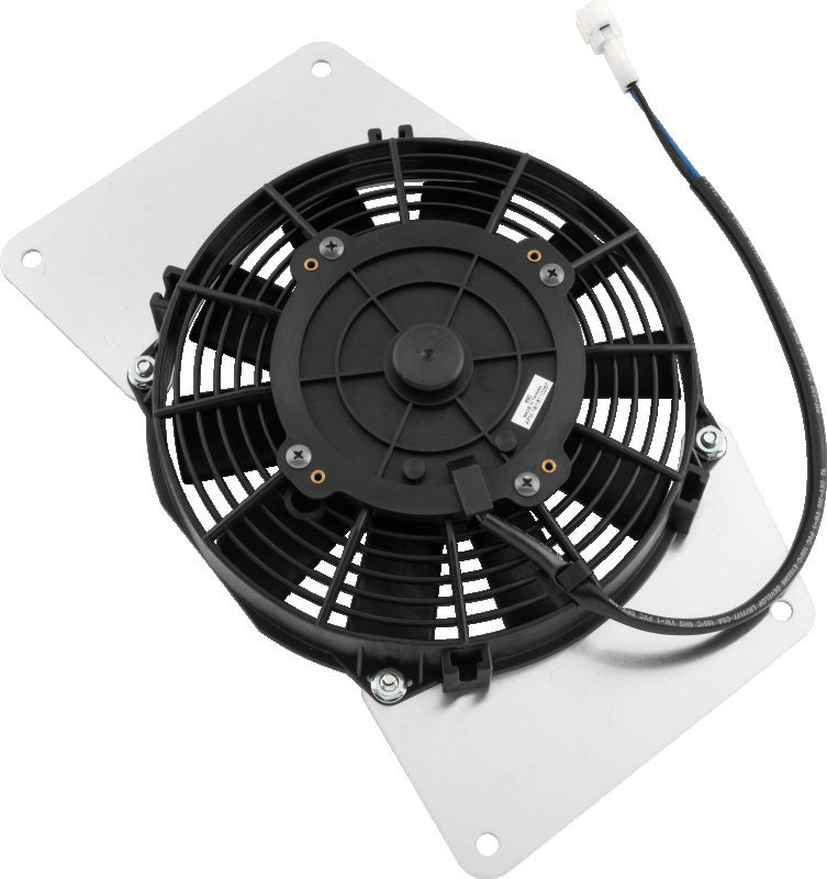 QuadBoss cooling fan assembly for Yamaha YFM550 Grizzly ATV and UTV, part #463746, showing the fan and mounting hardware.