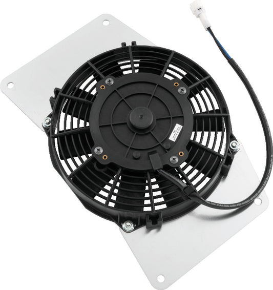 QuadBoss cooling fan assembly for Yamaha YFM550 Grizzly ATV and UTV, part #463746, showing the fan and mounting hardware.