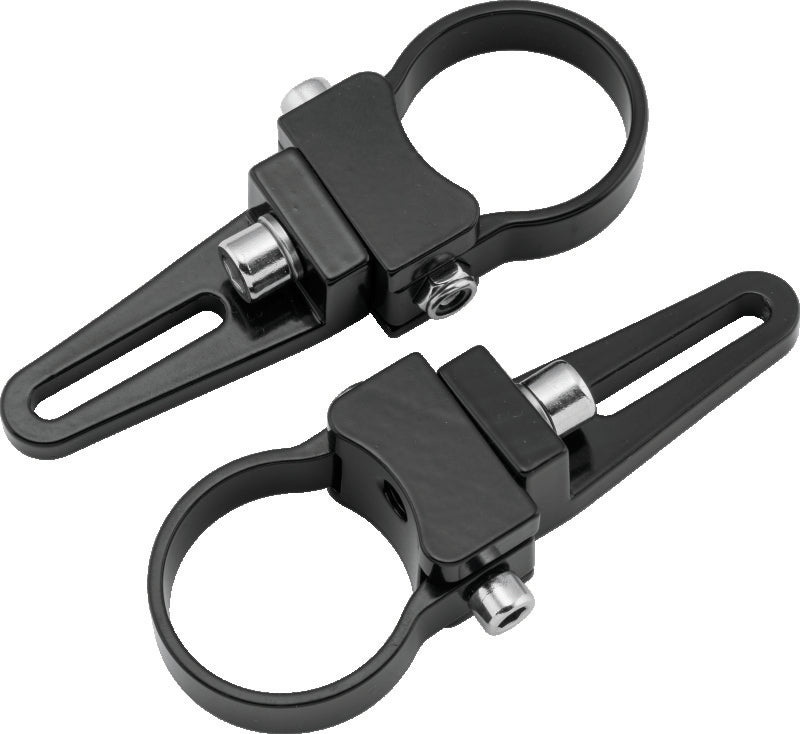 QuadBoss 1.5-inch LED mounting clamp designed for powersports equipment, showing durable metal construction and secure attachment.