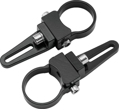 QuadBoss 1.5-inch LED mounting clamp designed for powersports equipment, showing durable metal construction and secure attachment.