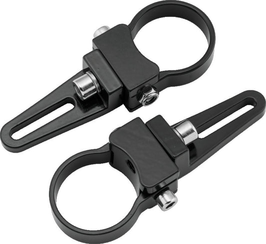 QuadBoss 1.5-inch LED mounting clamp designed for powersports equipment, showing durable metal construction and secure attachment.