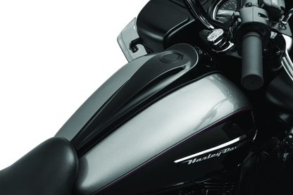 Kuryakyn Smooth Dash Console for Harley Davidson 2008-2009 models, part number 5689, showing the sleek motorcycle dashboard accessory.