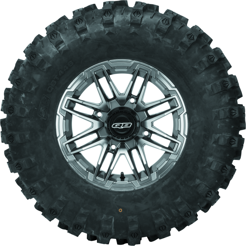 QuadBoss Stryker 14x7 aluminum wheel for powersports vehicles, shown in a detailed view of the part number 608467.