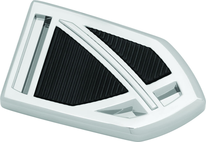Chrome Kuryakyn Phantom Brake Pedal Pad for Harley Davidson FL Touring models, featuring a sleek design and textured surface.