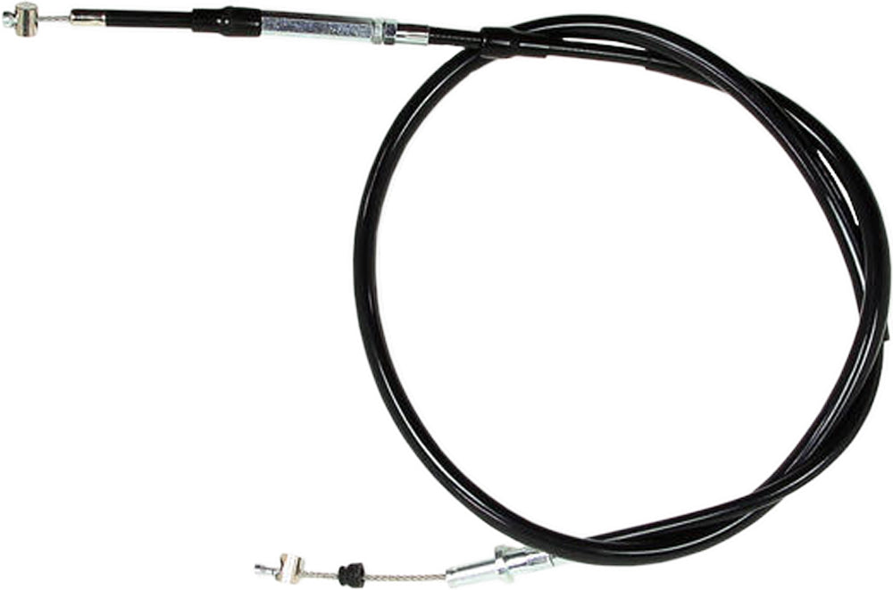Motion Pro black vinyl clutch cable with chrome fittings and long housing, designed for motorcycle clutch systems.