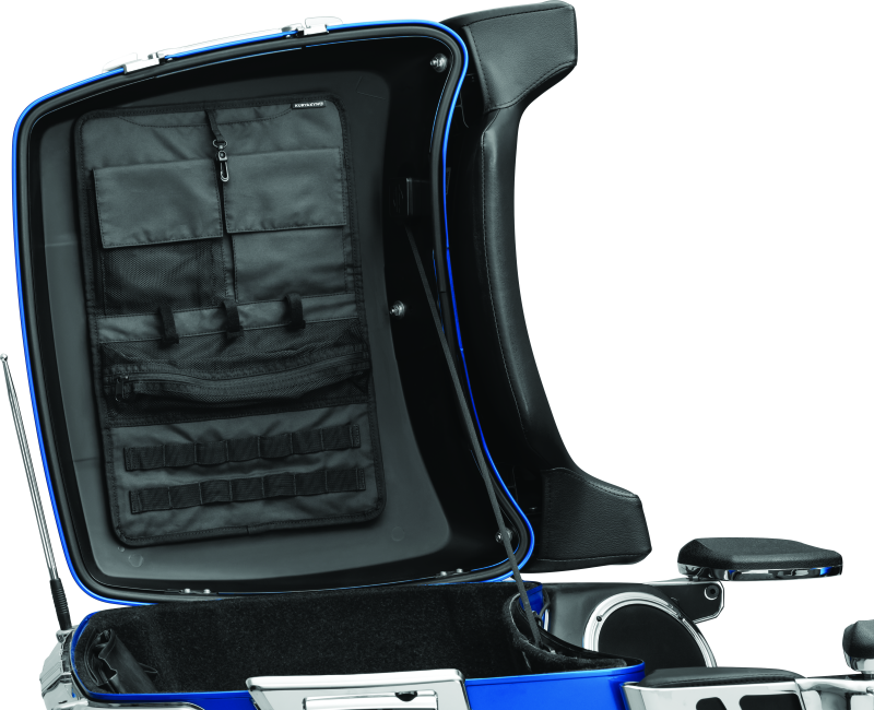 Kuryakyn, Kuryakyn Tour-Pak Lid Organizer with Secure Snap Tabs and MOLLE Tool Roll - Black