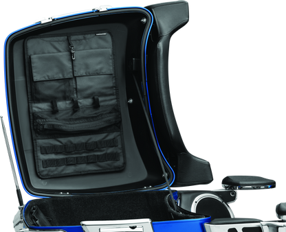 Kuryakyn, Kuryakyn Tour-Pak Lid Organizer with Secure Snap Tabs and MOLLE Tool Roll - Black