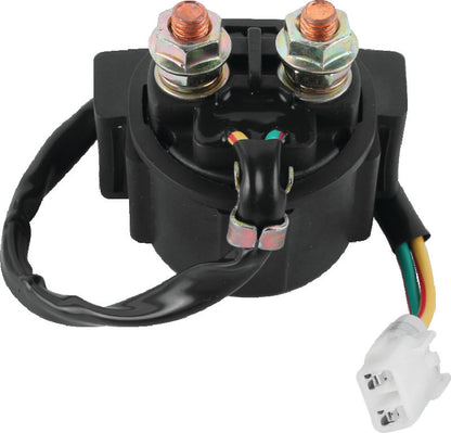 QuadBoss Honda ATC200ES Big Red starter solenoid and relay, part #463779, with wiring and connectors visible.