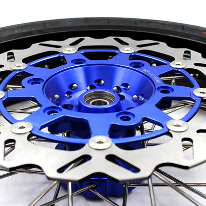 KKE 3.5/4.25*17inch Cush Drive Supermoto Wheels Tires For SUZUKI DR650SE 1996-2021