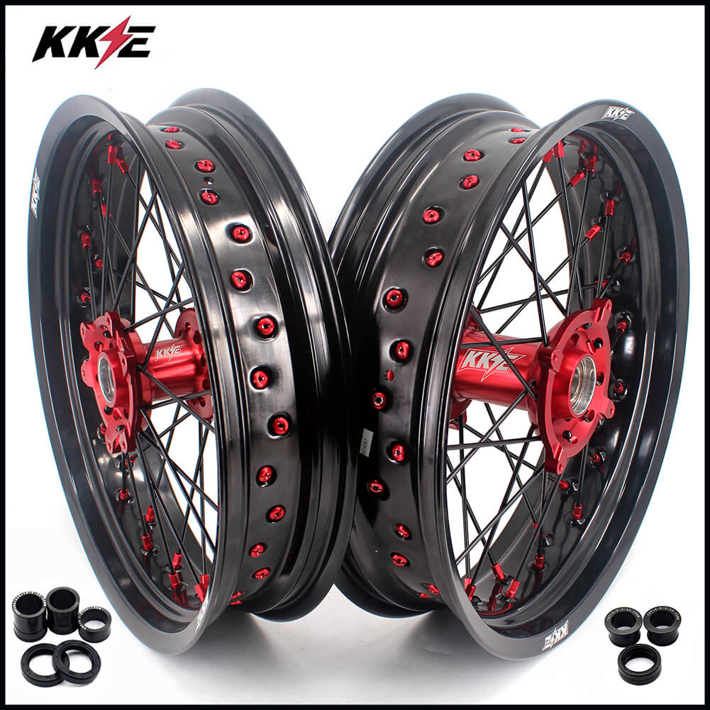 KKE 17 Inch Supermoto Wheels Fit for Honda CRF450L 2019-2021 CRF250R CRF450R 2024 - Howling Moto