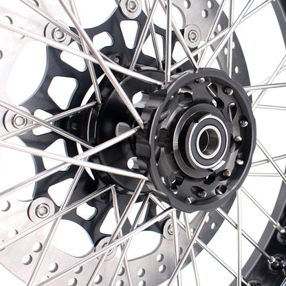 KKE 3.5 & 5.0 17 Inch Wheels for Yamaha WR250F 2001 WR450F 2003-2018 Black - Howling Moto