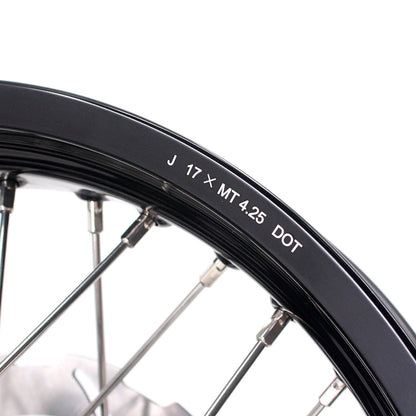 KKE 3.5 & 5.0 17 Inch Wheels for Yamaha WR250F 2001 WR450F 2003-2018 Black - Howling Moto