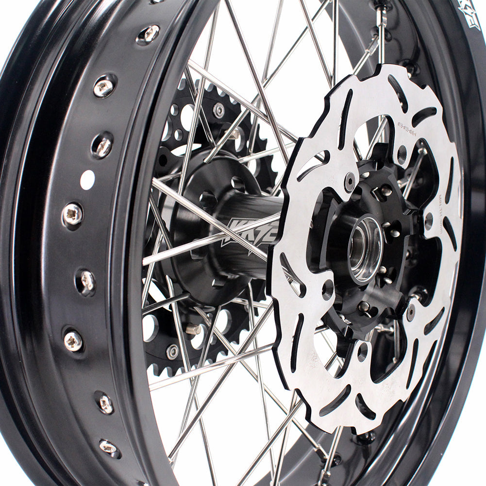 KKE 3.5 & 4.25 Wheels for Yamaha WR250F 2001 WR450F 2003-2018 Black - Howling Moto