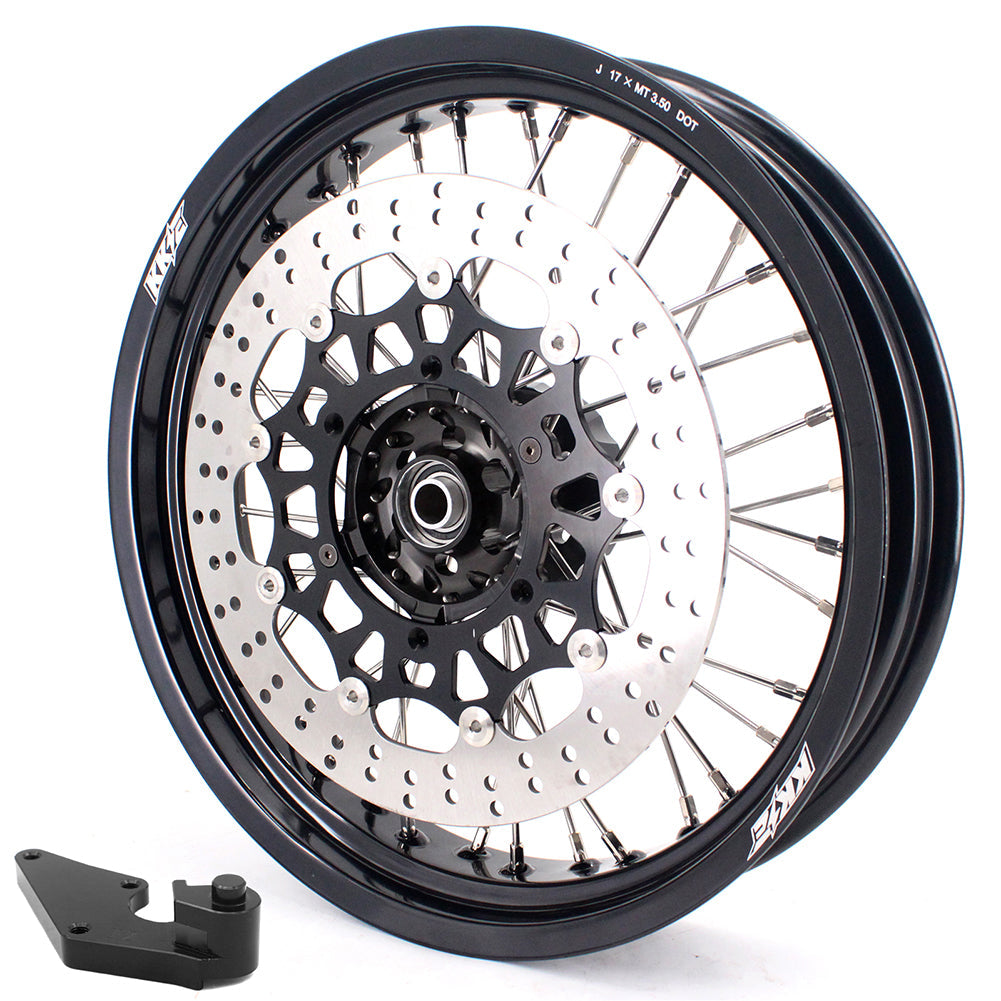 KKE 3.5 & 5.0 17 Inch Wheels for Yamaha WR250F 2001 WR450F 2003-2018 Black - Howling Moto
