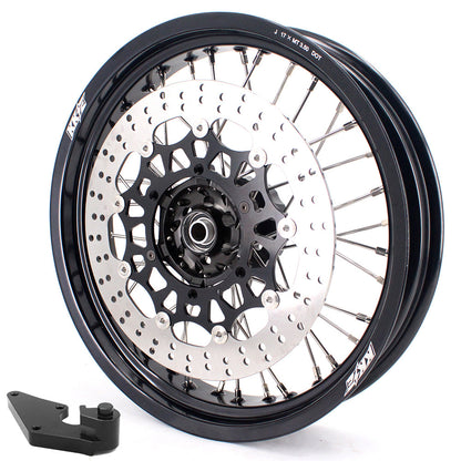 KKE 3.5 & 5.0 17 Inch Wheels for Yamaha WR250F 2001 WR450F 2003-2018 Black - Howling Moto