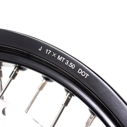 KKE 3.5 & 5.0 17 Inch Wheels for Yamaha WR250F 2001 WR450F 2003-2018 Black - Howling Moto